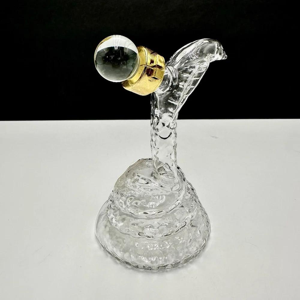 Emperor Napoleon Brandy XO Clear Glass Empty Snake/Cobra Shape Bottle